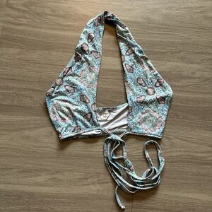 Fashion Nova Multicolor Patterned Halter Top